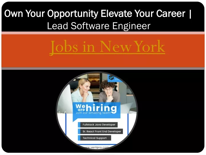 own your opportunity elevate your career lead software engineer