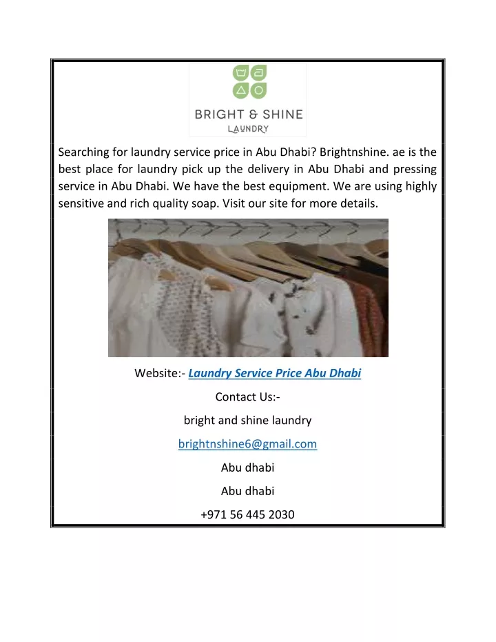 searching for laundry service price in abu dhabi