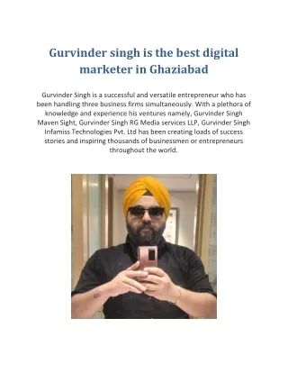 gurvinder singh is the best digital marketer