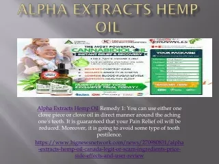 Alpha Extracts Hemp Oil