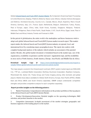 global infrared search and track irst system