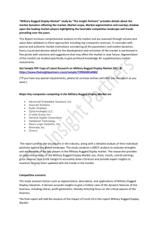 military rugged display market study