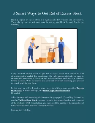 5 smart ways to get rid of excess stock