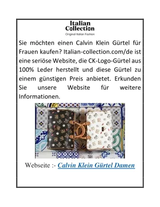 Calvin Klein Gürtel Damen  Italian-collection.com de