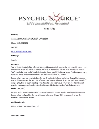 Psychic Seattle