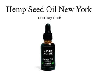 Hemp Seed Oil New York