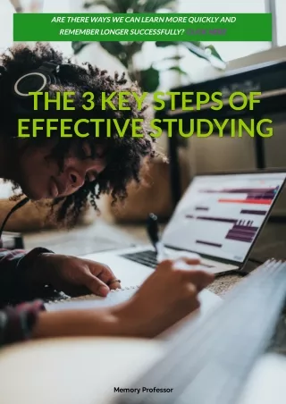 The 3 Key Steps For Effective Studying