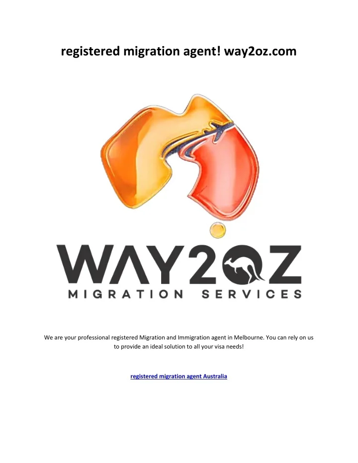 PPT registered migration agent Australia PowerPoint Presentation