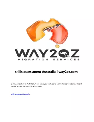skills assessment Australia