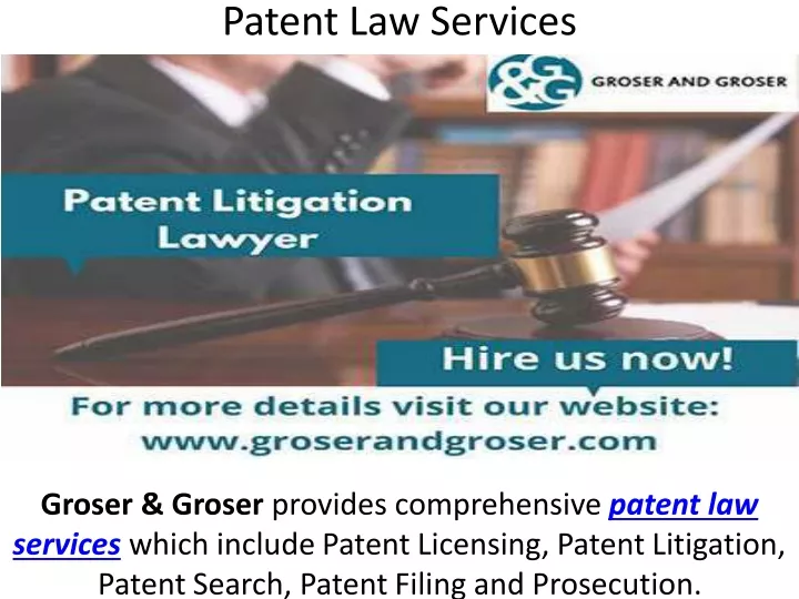 patent law services