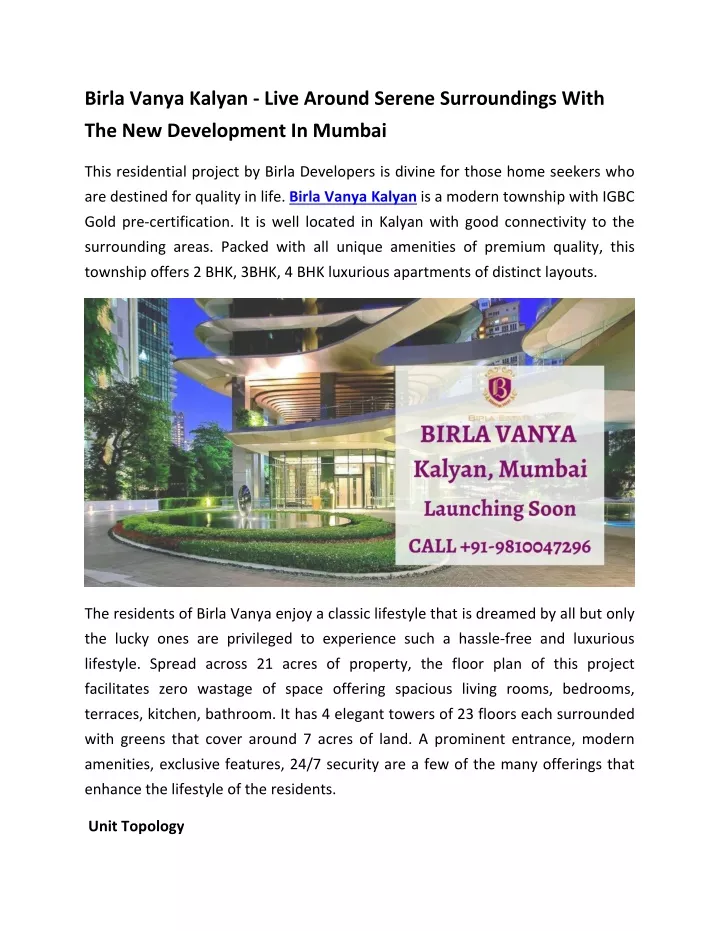 birla vanya kalyan live around serene