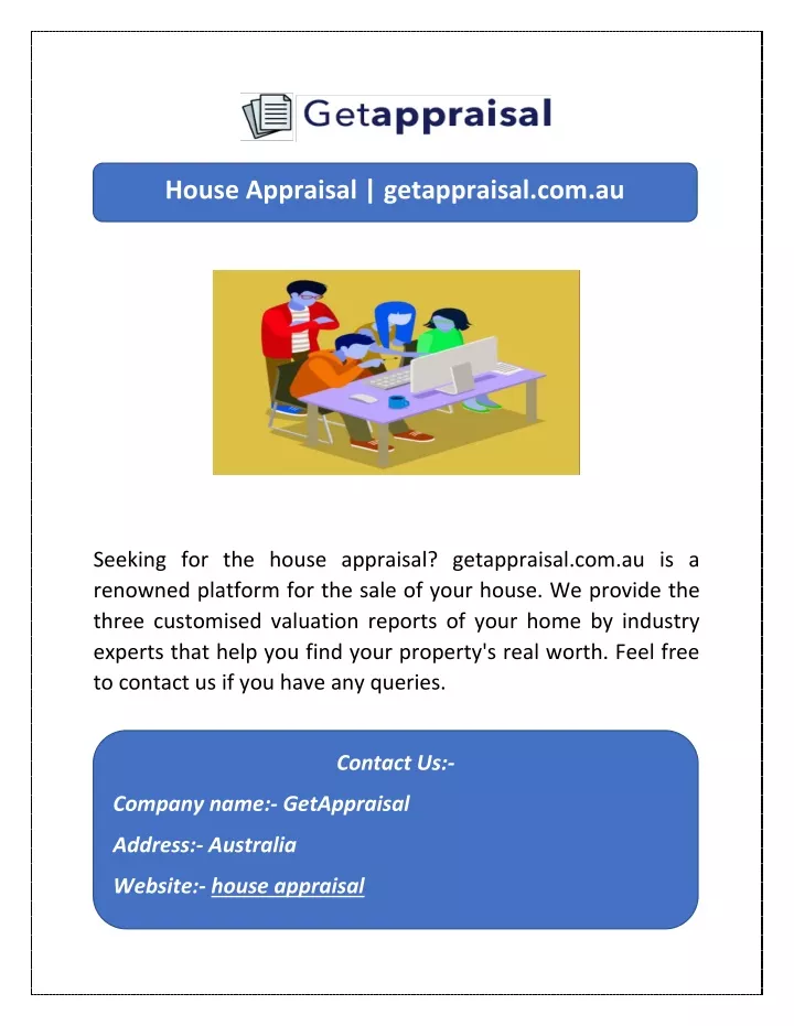 house appraisal getappraisal com au