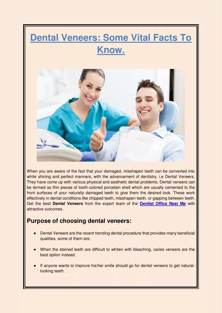 dental veneers some vital facts to know