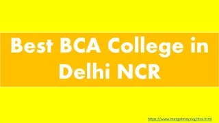 best bca college in delhi ncr