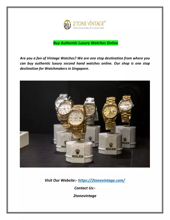 buy authentic luxury watches online