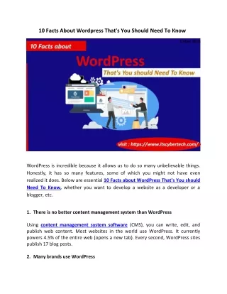 10 facts about wordpress that s you should need