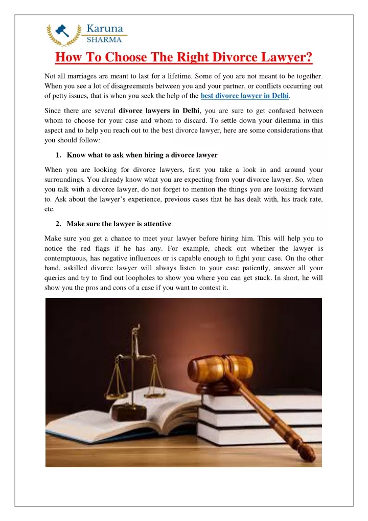 how to choose the right divorce lawyer