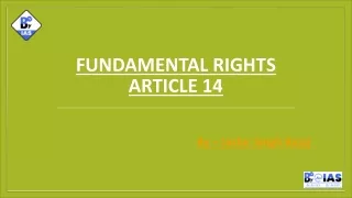 Fundamental Rights Article 14
