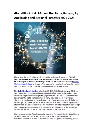 global blockchain market size study by type