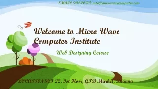 Web Designing Course in khanna