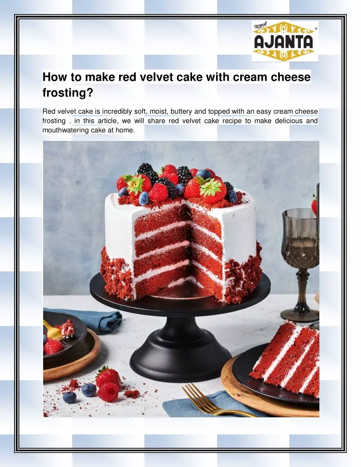 how to make red velvet cake with cream cheese