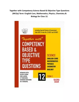 together with competency science based objective