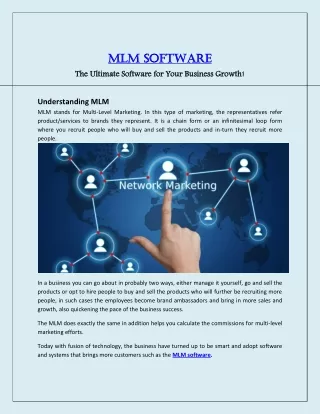 MLM Software – The Ultimate Software for Your Business Growth!
