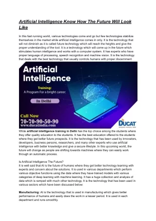 artificial intelligence know how the future will