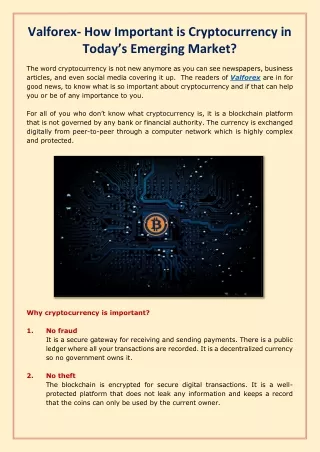 Valforex- How Important is Cryptocurrency in Today’s Emerging Market-converted
