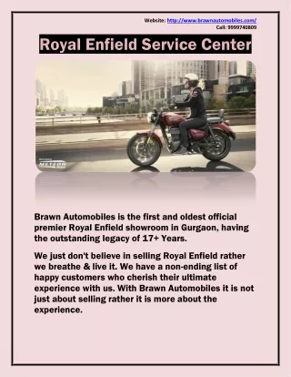 Brawn Automobiles - Royal Enfield Service Center