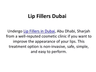 lip fillers dubai