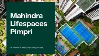 mahindra lifespaces pimpri
