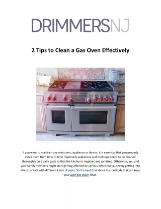 2 tips to clean a gas oven effectively