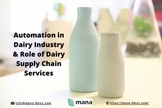 Automation in Dairy Industry & Role of Dairy Supply Chain Services