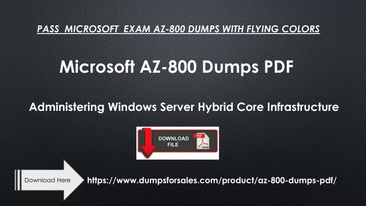 pass microsoft exam az 800 dumps with flying