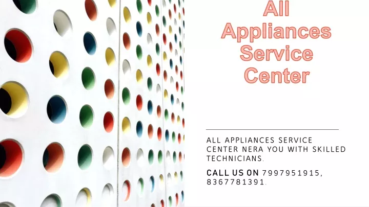 all appliances service center