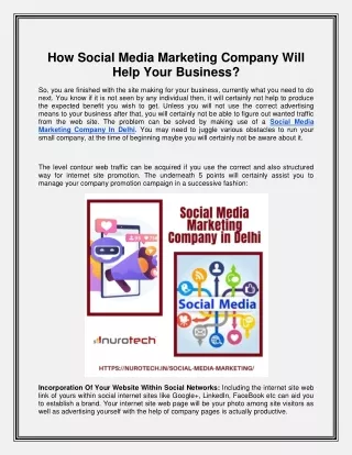 How Social Media Marketing Company Will Help Your Business