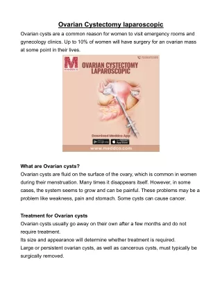 Ovarian Cystectomy laparoscopic