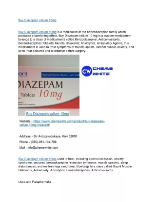 Buy Diazepam valium 10mg