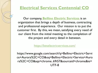 Electrical Services Centennial CO
