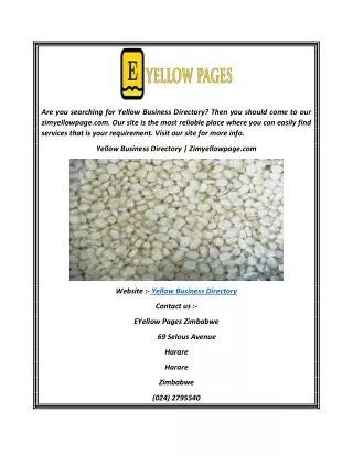Yellow Business Directory  Zimyellowpage.com