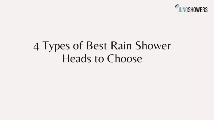 4 types of best rain shower heads to choose