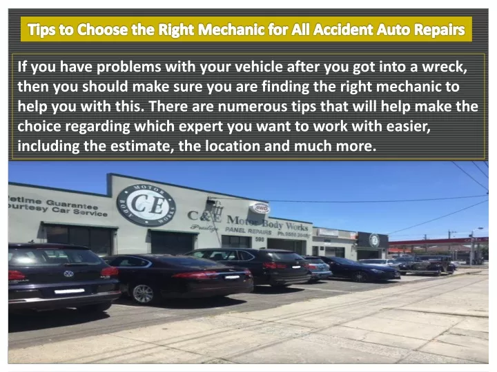 tips to choose the right mechanic