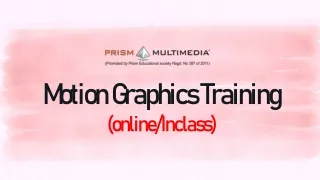 Motion Graphics Training in Hyderabad - Prism Multimedia
