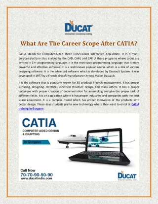 what are the career scope after catia