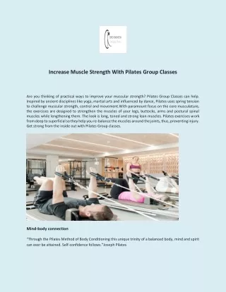 Increase Muscle Strength With Pilates Group Classes
