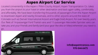 Aspen Airport Car Service