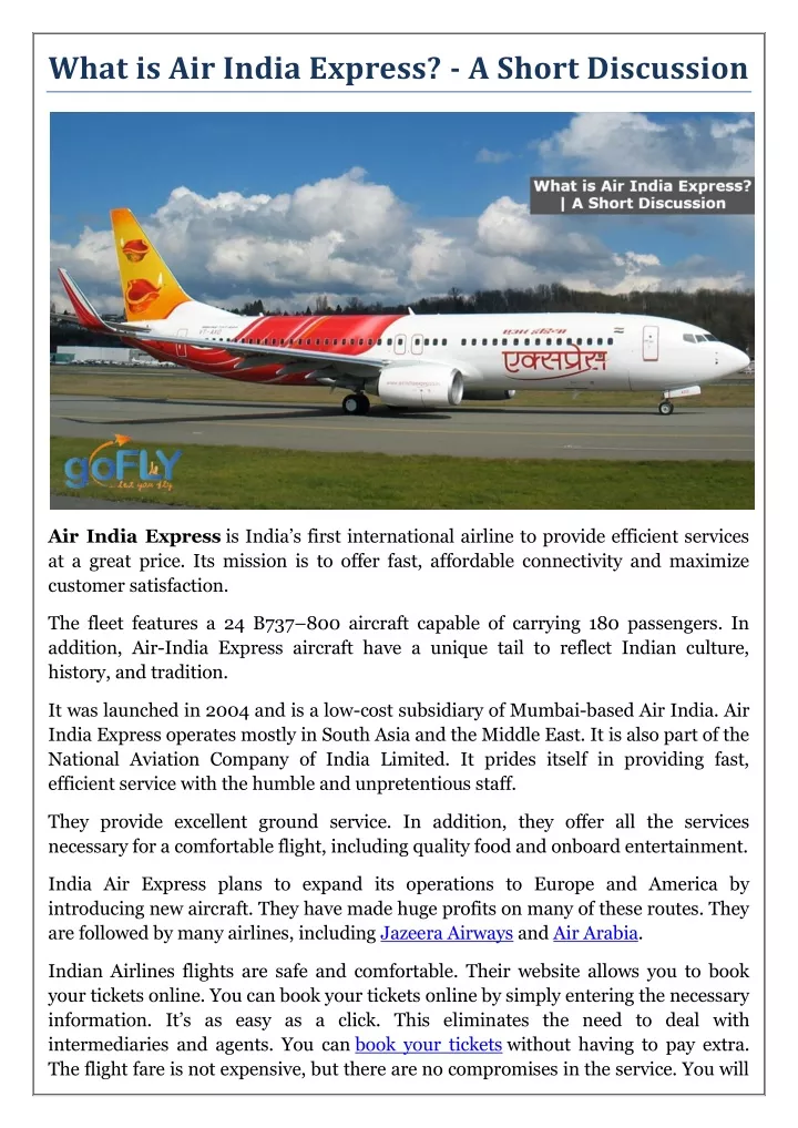 what is air india express a short discussion