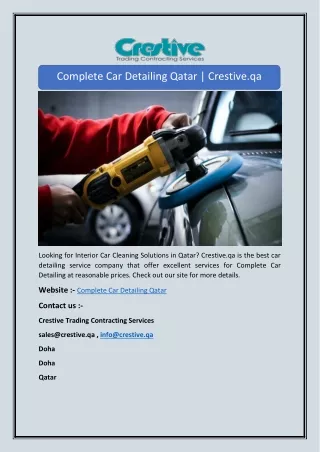 complete car detailing qatar crestive qa