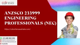 ANZSCO 233999 Engineering Professionals (NEC)